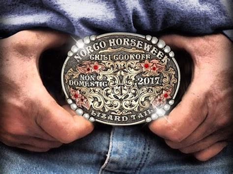 Molly's custom silver. So I started my business initially just so I could win that buckle. I understand small clubs and their budgets. 