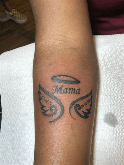 Dec 6, 2016 · Cross Rest in Peace mom tattoo. 