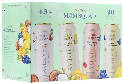 Mom water. Mom Water Variety Pack 8pk-12oz Cans. $21.99 +CRV . Quantity. Add to cart *Price, vintage and availability may vary by store. *Price, vintage and availability may vary by store. Share. Product Highlights. Indiana - 4.5% Karen, Julie, Linda, and Sandy are here to help you celebrate life and leave you feeling refreshed. The Mom Squad is fruit ... 
