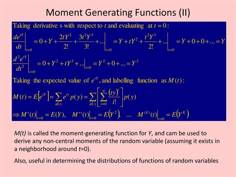 Moment Generating Function An Overview Sciencedirect Topics