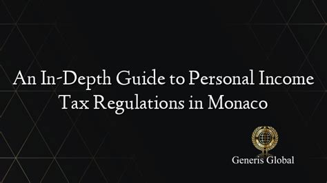Monaco Tax And Legal Guide