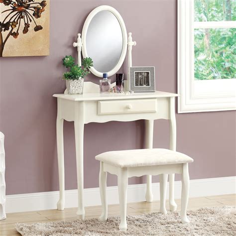 Monarch Bedroom Vanity Set - Antique White Hayneedle