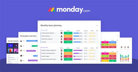 Monday . com. Work together, from anywhere. Get everyone on the same page in minutes by clearly showing your vision. Easily share your whiteboard with your team, ensuring alignment on post-meeting action items. Work with your team easily from anywhere - as if you're in the same office. Express ideas clearly and move through projects and processes together. 