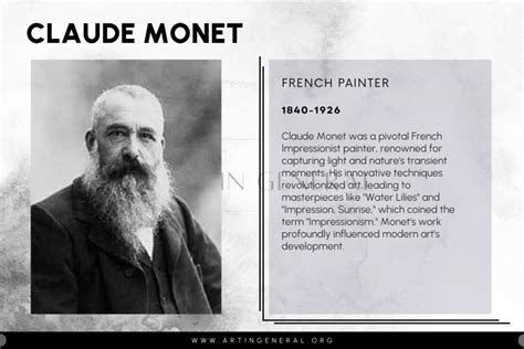 Monet's life work marked a