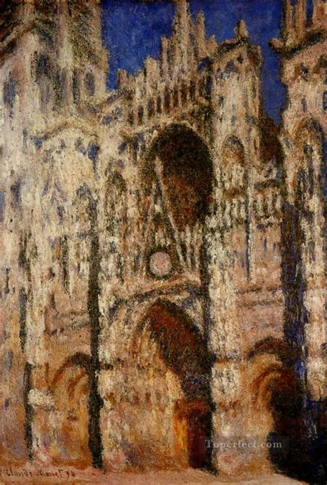 Claude Monet (1840–1926) painted Normandy’s famous Rouen Cathedral over thirty times. Now scattered in private and public collections across the world from Tokyo to Los Angeles, each canvas captures the exterior of the cathedral at a different time of day and in different weather, tracking the shifting light across the stones of the medieval structure. . 