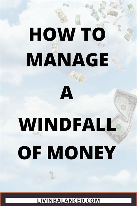 Money Management Tips for a Windfall