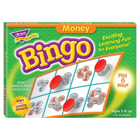 Money bingo game. Money Bingo is a great money math game for the whole family. Select the test mode, difficulty level, and background in the "Settings" screen. Progress through the test modes and difficulty levels until you master the game. If you like this app, please consider giving it a rating. Your support will help keep the updates coming! 