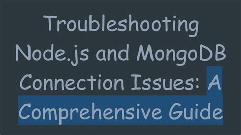 Mongodb connection string node js.  2 days ago · Troubleshooting MongoDB Connection Issues...