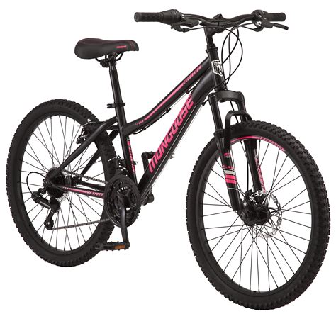 Mongoose Excursion Mountain Bike, 24-Inch Wheels, 21 Speed, Black