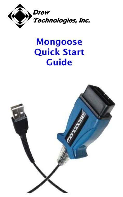 Mongoose quick start guide drew technologies. - Guida alla programmazione di paradox sp6000.