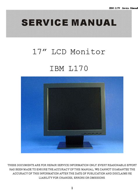 Monitor Ibm Service Manual