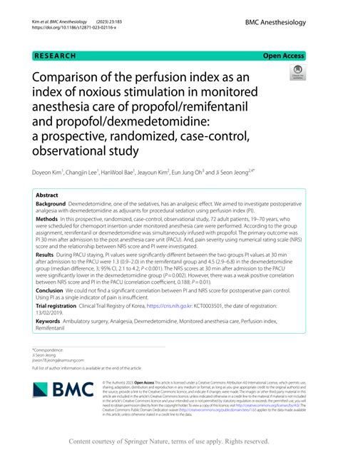 Monitored Anesthesia Care with Dexmedetomidine: A Prospective ...