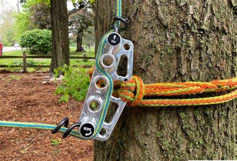 Monkey beaver tree service.  Rope bridge attaches to rigging plates with stopper Looking fo...