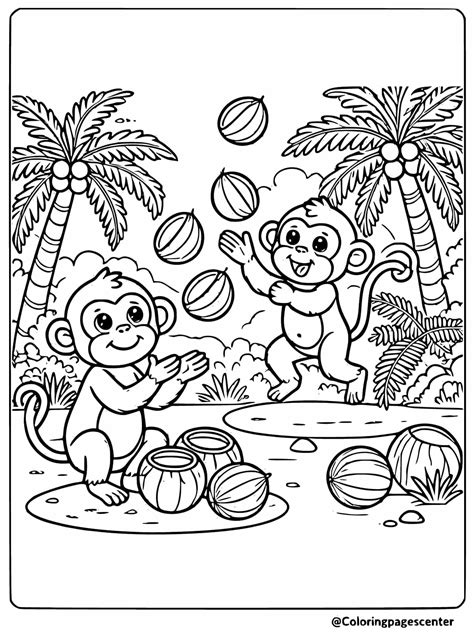 Monkeys Coloring Shee