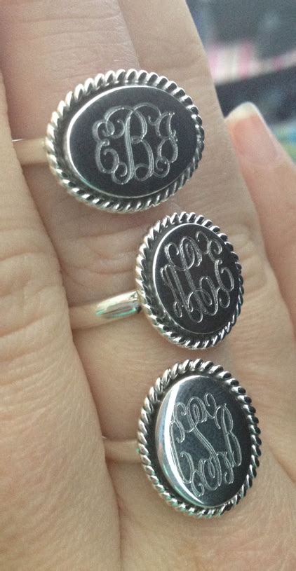 Monogrammed Rings from Marleylilly.com! #ring - Pinterest