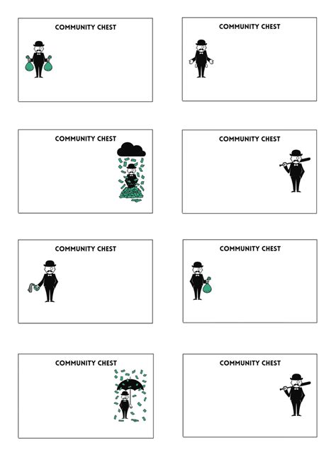 Monopoly Community Chest Template