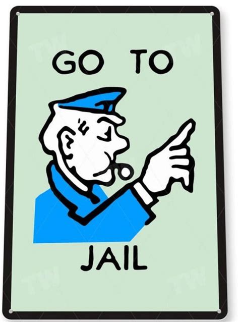 Monopoly go to jail. Go to Jail is a corner space on the Monopoly Board, located on the corner between Marvin Gardens/Piccadilly and Pacific Avenue/Regent Street. If a player lands here, they … 