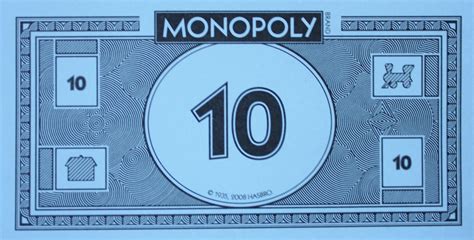 Free Printable Monopoly Money Templates; 