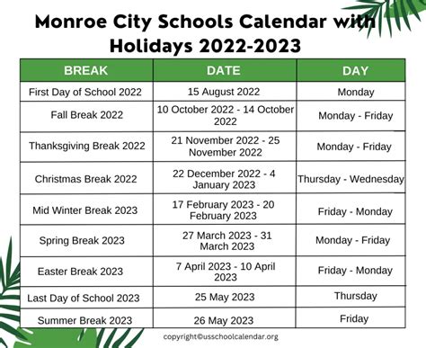 Monroe city school calendar 2022-23. Monroe Public Schools Google Maps 1275 N. Macomb St. Monroe , Michigan 48162 Phone: 734-265-3000 Fax: 734-265-3001 