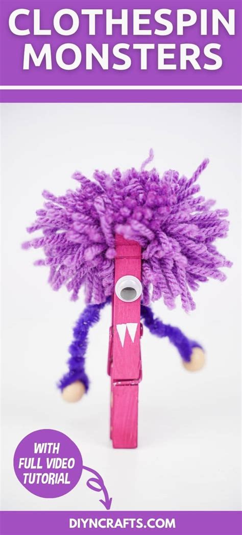 Monster Clothespin Puppets Template