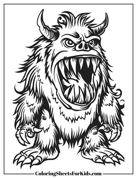 Monster Coloring Sheets Free