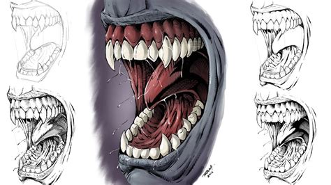 Monster Mouth Drawing