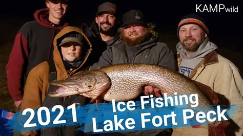 Monster Northern Pike Ice Fishing Lake Fort Peck January …