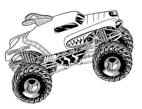 Monster Truck Printable Coloring Pages