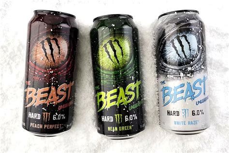Monster alchol. Monster has released a range of alcoholic beverages that recreate the flavours of their popular energy drinks. The new drinks have an alcohol content of 6% ABV. 