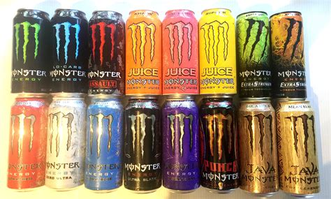 Monster energy flavors. Tear into a can of the meanest energy drink on the planet, Monster Energy. Alimentând sportivii, muzicienii și fanii noștri, Monster Energy produce o varietate de băuturi energizante, cafea preparată, băuturi hidratante pentru sport , sucuri și ceaiuri. 