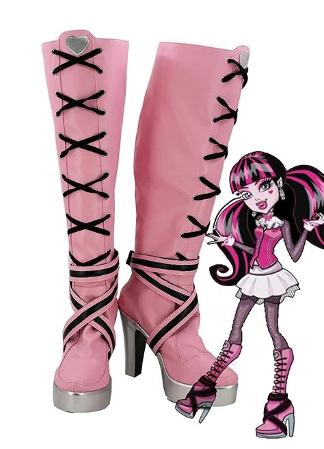 Monster high boots. The outfit reaches new heights with thigh-high boots featuring a scary-cute skelletto heel, making Ghoulia Yelps a bone-fied fashion icon. Monster High® Ghouluxe Ghoulia Yelps™ Doll. Release Date: 3/31/2023. The smartest ghoul at Monster High is creeping the halls in a look that’s sure to make the other ghouls rest in pieces. 