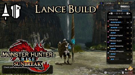 Monster hunter rise sunbreak lance build. Build Merits and Notes. A well-rounded Hunting Horn build great for starting out in Sunbreak's Master Rank. This build focuses on dealing high stun and raw damage with Hunting Horn using Attack Boost, Slugger, Critical Boost, and Weakness Exploit. This build also offers some additional survivability with Stun Resistance and … 