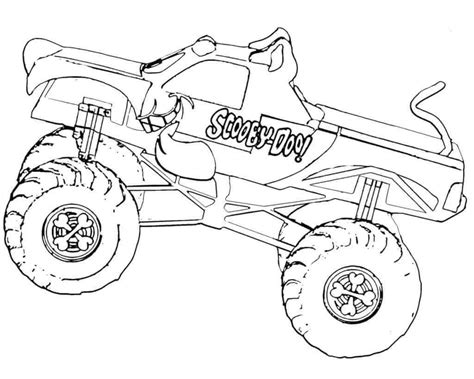 Monster jam truck coloring pages printable