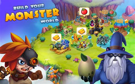 Monster legends game. Build a monster paradise. Build a home for your monsters on magical floating islands. Fill the islands with habitats, farms, and breeding sites. As you level up, you'll discover new areas like the Library, the Dungeons, the Monster Lab, the Forge, and the Temples of the Guardians! 