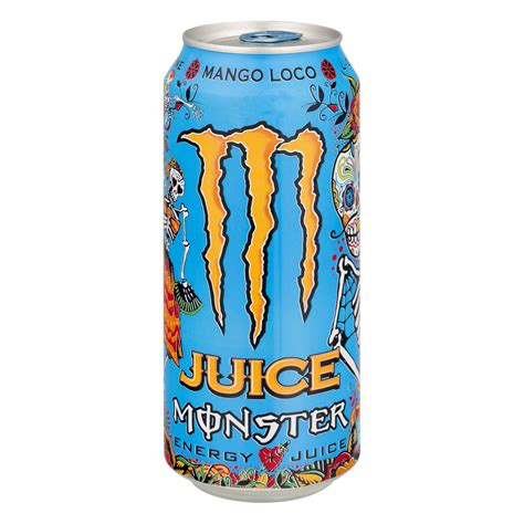 Monster mango. Monster Energy Mango Loco Multipack Cans 4 x 500mL | 4 Pack. SPECIAL. $15.20. $7.60 per 1L. Pick any 2 for $19.80. Currently unavailable. Shop similar. Special. 