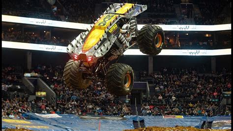 asheville! monsters of rock and roar return! here they come...10,000 pound monster jam giants battling in monster truck triathalon competition. starring the monster school bus "higher education", "black stallion", "overkill evolution". "iron warrior" and more! plus, smash and crash quad wars!. 