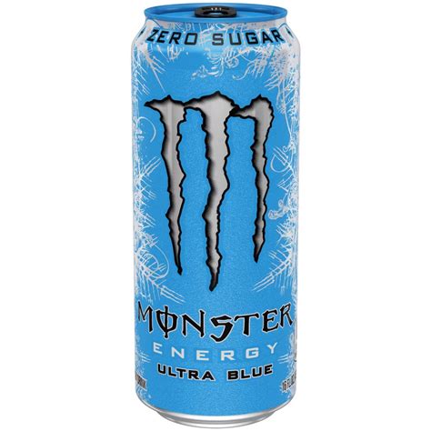 Monster ultra blue. Monster Energy Ultra Blue w puszce 500 ml, napój energetyczny bez cukru z mieszanką energetyczną i 150 mg kofeiny. Ultra Blue ma orzeźwiający smak i nie smakuje jak tradycyjne napoje energetyczne, ale zawiera pełną mieszankę energetyczną Monstera. Lekki smak Ultra to mniej słodki, gazowany napój energetyczny, który zapewnia ... 