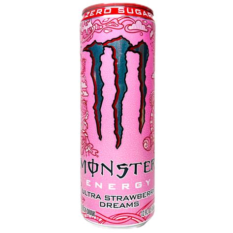 Monster ultra strawberry dreams. Monster Ultra Strawberry Dreams. $8.99. Some people swear that strawberries are aphrodisiacs. They say if you share a double strawberry with someone then they’ll catch feelings for you. All we know is the flavor of the heart-shaped fruit is perfect for our new zero sugar Ultra. Wonderfully sweet while slightly tart, this easy-drinking Ultra ... 