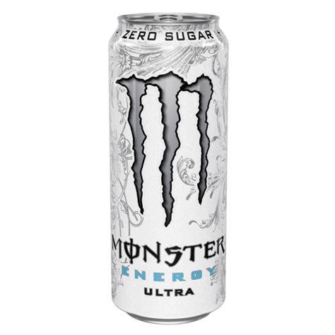 Monster ultra white. White Monster is an energy drink that features a smooth and crisp taste with a sweet and tangy finish. It has a refreshingly light flavor that is easy to drink at any time of day. The flavor profile of White Monster is a balanced mix of citrus, lemon, and mint, which gives it a unique and refreshing taste that sets it apart from other energy ... 