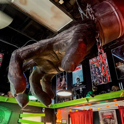 Enter if you dare.. 😱 and enjoy our Full Service Menu and Action-packed Arcade 🍕🕹️ All machines are set to Free-Play; meaning you only pay the price of admission for unlimited thrills! #arcade #arcadegames #pinball #monsteramaarcade #DateNightIdeas. 