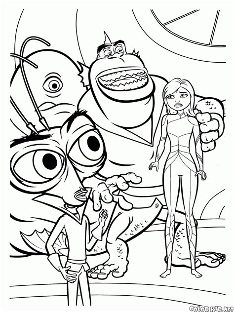 Monsters Vs. Aliens Coloring Pages Coloring Pages