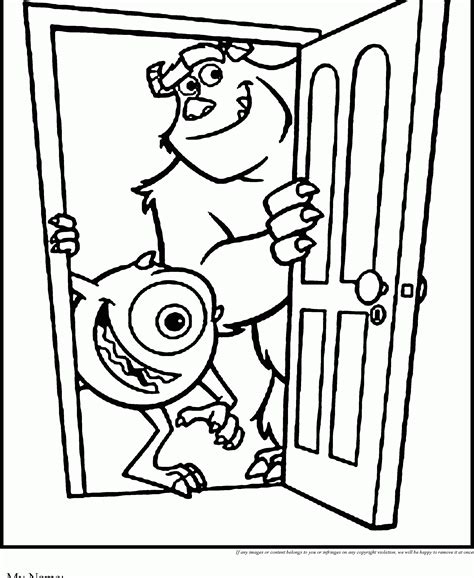 Download and print these Monsters Inc coloring pages for 