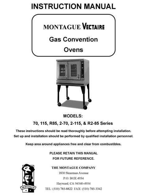 Montague vectaire convection oven service manual. - Honda tech info downloads auto manuals accord.