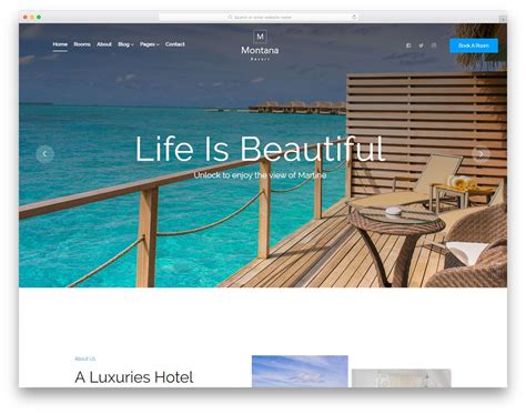 Montana Free Resort Website HTML Template DesignHooks