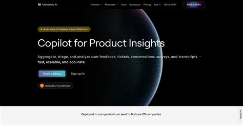Monterey Product insights AI Database