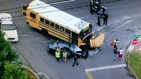 Montgomery County school bus crash sends 2 to hospital