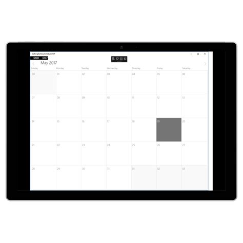 Month View in UWP Scheduler control Syncfusion