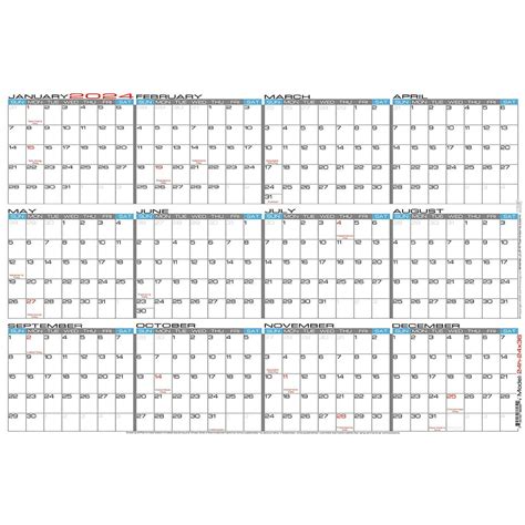 Monthly 2024 Wall Calendar