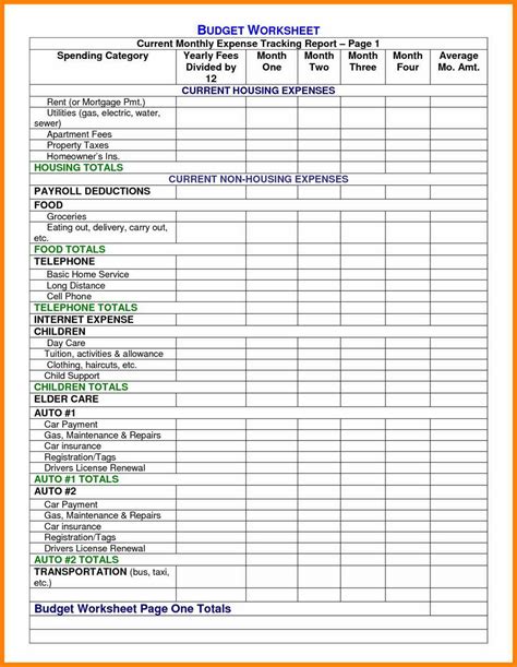 Monthly And Expense Spreadsheet pertaining to Basic And