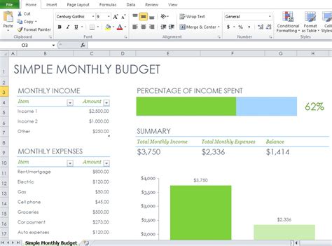 Monthly Budget Template Excel Free
